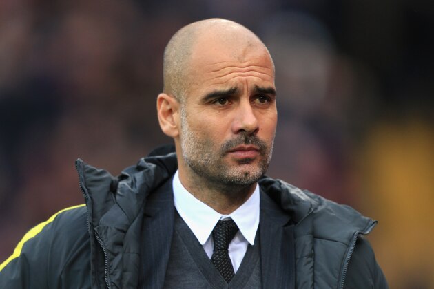 LONDON, ENGLAND - NOVEMBER 19:  Josep Guardiola, Manager of Manchester City looks on during the Premier League match between Crystal Palace and Manchester City at Selhurst Park on November 19, 2016 in London, England.  (Photo by Stephen Pond/Getty Images)