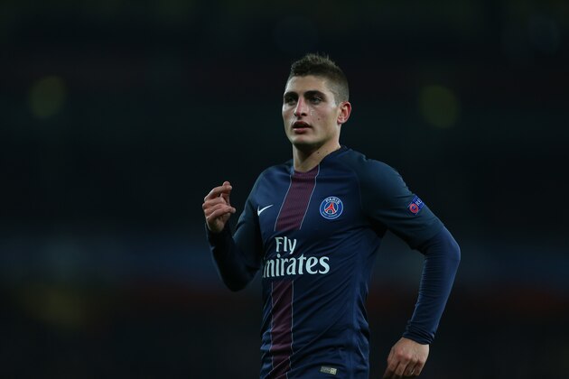 LONDON, ENGLAND - NOVEMBER 23: Marco Verratti Camara of Paris St Germain during the UEFA Champions League match between Arsenal FC and Paris Saint-Germain at Emirates Stadium on November 23, 2016 in London, England. (Photo by Catherine Ivill - AMA/Getty Images)