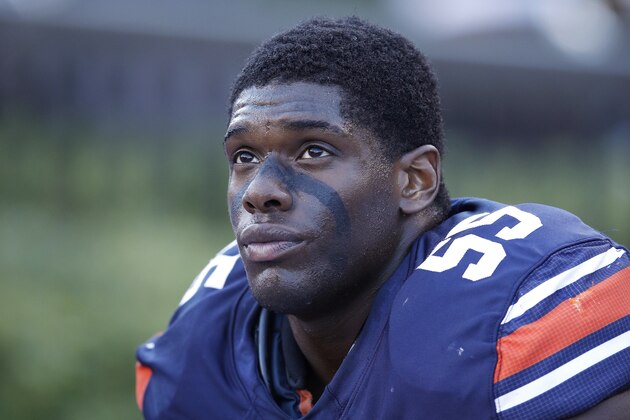 AUBURN, AL - OCTOBER 22: Carl Lawson #55 of the Auburn Tigers looks on against the Arkansas Razorbacks during the game at Jordan-Hare Stadium on October 22, 2016 in Auburn, Alabama. Auburn defeated Arkansas 56-3. (Photo by Joe Robbins/Getty Images)
