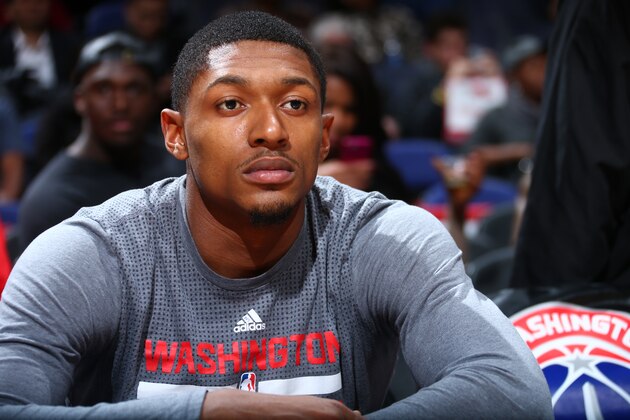 WASHINGTON, DC -  NOVEMBER 21: Bradley Beal #3 of the Washington Wizards is seen during the game against the Phoenix Suns on November 21, 2016 at Verizon Center in Washington, DC. NOTE TO USER: User expressly acknowledges and agrees that, by downloading and or using this Photograph, user is consenting to the terms and conditions of the Getty Images License Agreement. Mandatory Copyright Notice: Copyright 2016 NBAE (Photo by Ned Dishman/NBAE via Getty Images)