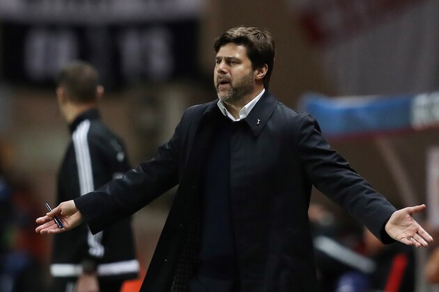 Tottenham Hotspur's Argentinian head coach Mauricio Pochettino reacts during the UEFA Champions League group E football match AS Monaco and Tottenham Hotspur FC at the Louis II stadium in Monaco on November 22, 2016. / AFP / Valery HACHE        (Photo credit should read VALERY HACHE/AFP/Getty Images)
