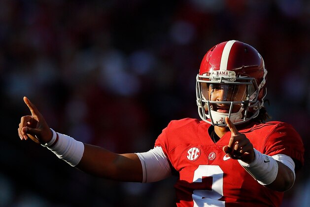 TUSCALOOSA, AL - NOVEMBER 26:  Jalen Hurts