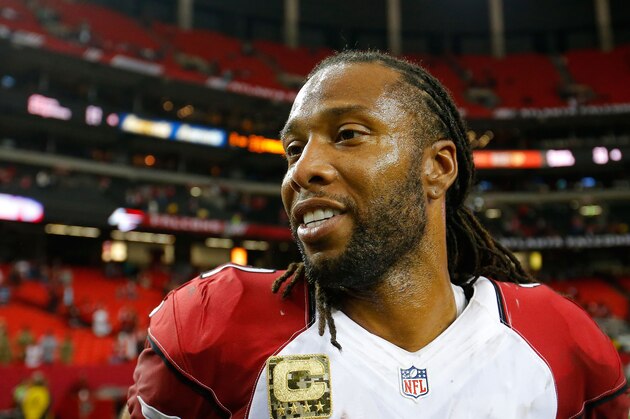 ATLANTA, GA - NOVEMBER 27: Larry Fitzgerald #11 of the Arizona Cardinals stands on the field after the game against the Atlanta Falcons at the Georgia Dome on November 27, 2016 in Atlanta, Georgia. (Photo by Kevin C.  Cox/Getty Images)
