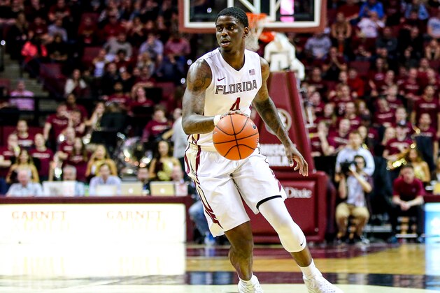 TALLAHASSEE, FL - FEBRUARY 14: Dwayne Bacon #4 of the Florida State Seminoles in action during the game against the Miami Hurricanes at the Donald L. Tucker Center on February 14, 2016 in Tallahassee, Florida.  (Photo by Rob Foldy/Getty Images)