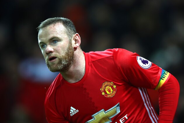 MANCHESTER, ENGLAND - NOVEMBER 27: Wayne Rooney of Manchester United wears the rainbow armband during the Premier League match between Manchester United and West Ham United at Old Trafford on November 27, 2016 in Manchester, England.  (Photo by Clive Brunskill/Getty Images)