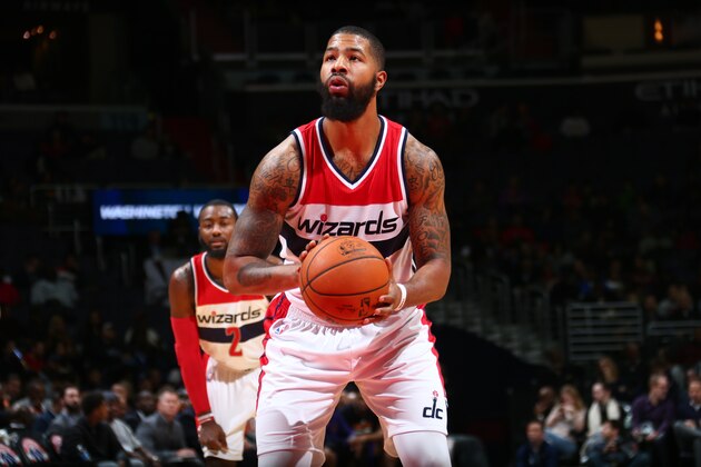 WASHINGTON, DC - NOVEMBER 21: Markieff Morris #5 of the Washington Wizards shoots a free throw against the Phoenix Suns on November 21, 2016 at Verizon Center in Washington, DC. NOTE TO USER: User expressly acknowledges and agrees that, by downloading and or using this Photograph, user is consenting to the terms and conditions of the Getty Images License Agreement. Mandatory Copyright Notice: Copyright 2016 NBAE (Photo by Ned Dishman/NBAE via Getty Images) WASHINGTON, DC - NOVEMBER 21: Markieff Morris #5 of the Washington Wizards shoots a free throw against the Phoenix Suns on November 21, 2016 at Verizon Center in Washington, DC. NOTE TO USER: User expressly acknowledges and agrees that, by downloading and or using this Photograph, user is consenting to the terms and conditions of the Getty Images License Agreement. Mandatory Copyright Notice: Copyright 2016 NBAE (Photo by Ned Dishman/NBAE via Getty Images)
