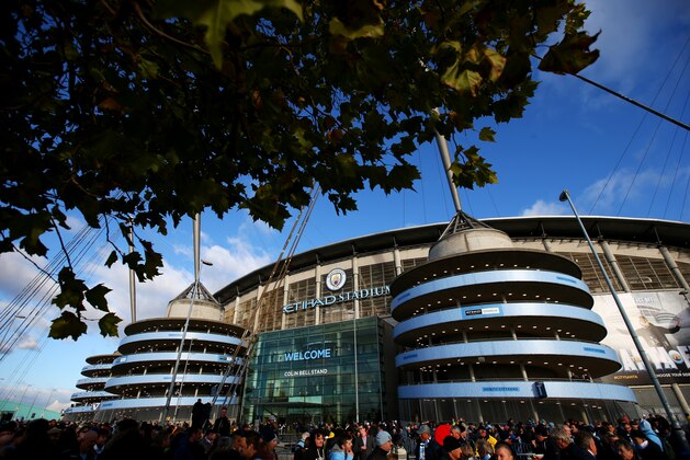 MANCHESTER, ENGLAND - NOVEMBER 05: General view outside the stadium prior to kick off during the Premier League match between Manchester City and Middlesbrough at Etihad Stadium on November 5, 2016 in Manchester, England.  (Photo by Alex Livesey/Getty Images)