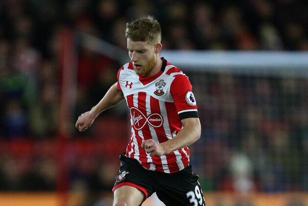 SOUTHAMPTON, ENGLAND - NOVEMBER 27: Josh Sims of Southampton during the Premier League match between Southampton and Everton at St Mary's Stadium on November 27, 2016 in Southampton, England. (Photo by Catherine Ivill - AMA/Getty Images)