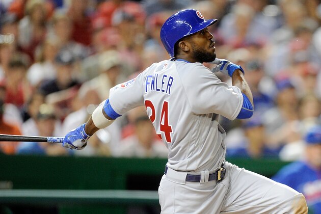 WASHINGTON, DC - JUNE 14: Dexter Fowler #24 of the Chicago Cubs bats against the Washington Nationals at Nationals Park on June 14, 2016 in Washington, DC.  (Photo by G Fiume/Getty Images)