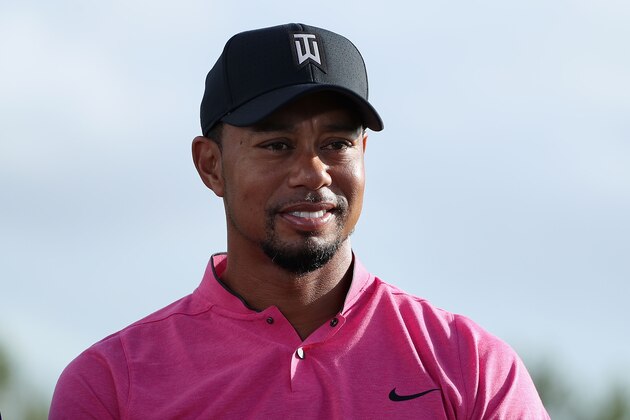 NASSAU, BAHAMAS - NOVEMBER 29:  Tiger Woods speaks with the media ahead of the Hero World Challenge at Albany, The Bahamas on November 29, 2016 in Nassau, Bahamas.  (Photo by Christian Petersen/Getty Images)