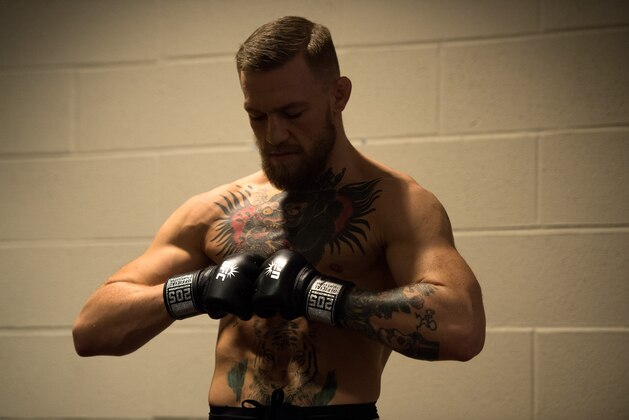 NEW YORK, NY - NOVEMBER 12:  UFC featherweight champion Conor McGregor of Ireland warms up backstage at Madison Square Garden prior to his lightweight championship fight agianst Eddie Alvarez during the UFC 205 event on November 12, 2016 in New York City.  (Photo by Brandon Magnus/Zuffa LLC/Zuffa LLC via Getty Images)