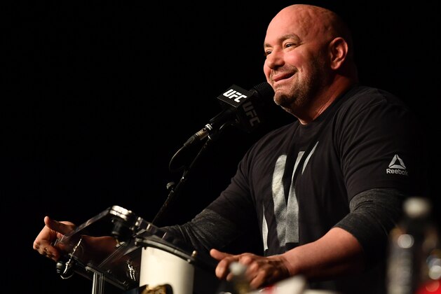 NEW YORK, NY - NOVEMBER 10: UFC president Dana White hosts the UFC 205 press conference inside The Theater at Madison Square Garden on November 10, 2016 in New York City. (Photo by Brandon Magnus/Zuffa LLC/Zuffa LLC via Getty Images) NEW YORK, NY - NOVEMBER 10: UFC president Dana White hosts the UFC 205 press conference inside The Theater at Madison Square Garden on November 10, 2016 in New York City. (Photo by Brandon Magnus/Zuffa LLC/Zuffa LLC via Getty Images)