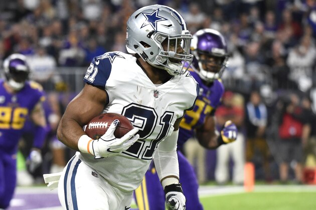 MINNEAPOLIS, MN - DECEMBER 1: Ezekiel Elliott #21 of the Dallas Cowboys carries the ball in the third quarter of the game against the Minnesota Vikings on December 1, 2016 at US Bank Stadium in Minneapolis, Minnesota. (Photo by Hannah Foslien/Getty Images)