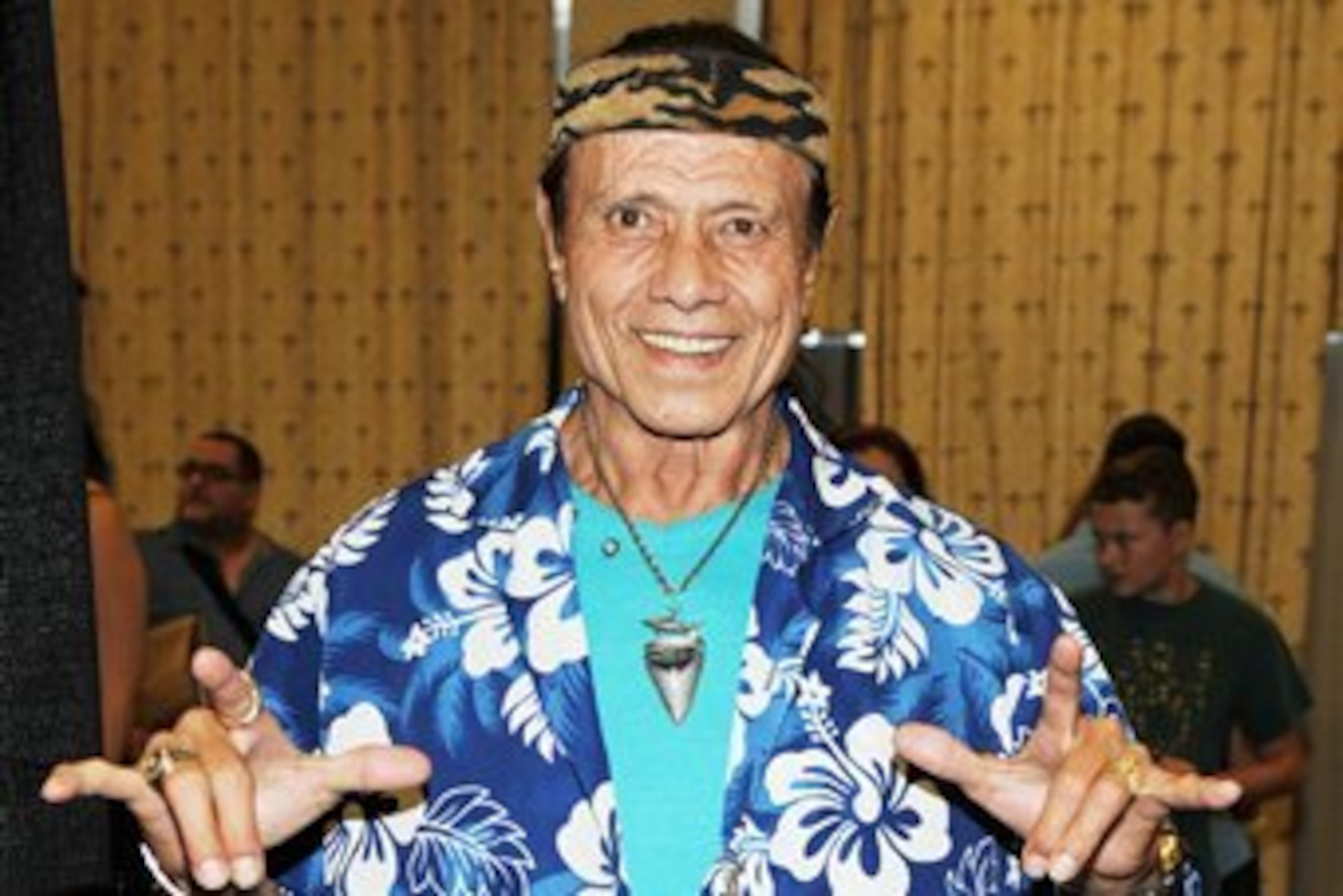 Jimmy 'Superfly’ Snuka appears at the Spooky Empire Mayhem Horror Convention at the DoubleTree Hotel on Saturday, May 31, 2014, in Orlando, Fla. (Photo by [Jeff Daly/Invision/AP)