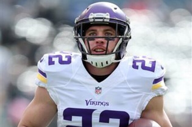 Minnesota Vikings safety Harrison Smith (22) warms up before an NFL game against the Philadelphia Eagles at Lincoln Financial Field in Philadelphia on Sunday, Oct. 23, 2016. (AP Photo/Brad Penner)