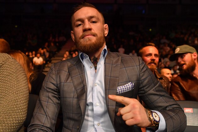 BELFAST, NORTHERN IRELAND - NOVEMBER 19:  UFC featherweight and lightweight champion Conor McGregor of Ireland attends the UFC Fight Night at the SSE Arena on November 19, 2016 in Belfast, Northern Ireland. (Photo by Brandon Magnus/Zuffa LLC/Zuffa LLC via Getty Images)