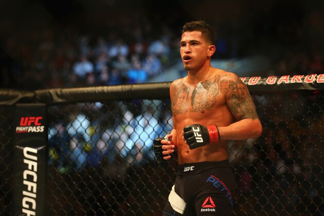 BOSTON, MA - JANUARY 17:  Anthony Pettis looks on during his lightweight bout against Eddie Alvarez (not pictured) during UFC Fight Night 81 at TD Banknorth Garden on January 17, 2016 in Boston, Massachusetts.  (Photo by Maddie Meyer/Getty Images)