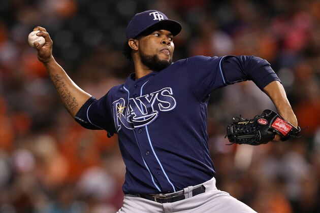 BALTIMORE, MD - SEPTEMBER 17: Pitcher Alex Colome #37 of the Tampa Bay Rays works the ninth inning against the Baltimore Orioles at Oriole Park at Camden Yards on September 17, 2016 in Baltimore, Maryland. (Photo by Patrick Smith/Getty Images)