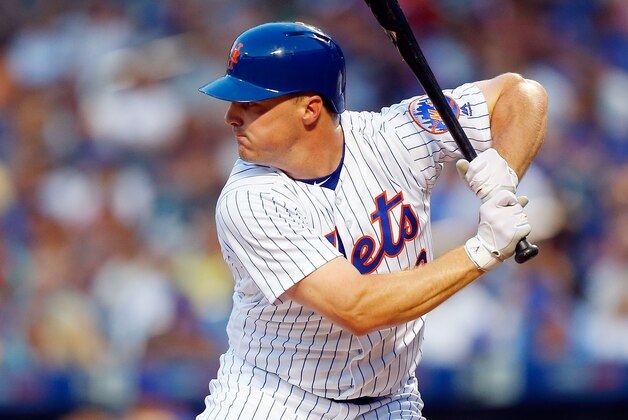 NEW YORK, NY - AUGUST 13:  Jay Bruce #19 of the New York Mets in action against the San Diego Padres at Citi Field on August 13, 2016 in the Flushing neighborhood of the Queens borough of New York City. The Mets defeated the Padres 3-2 after eleven innings.  (Photo by Jim McIsaac/Getty Images)