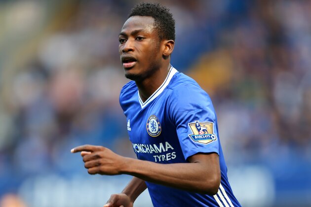 LONDON, ENGLAND - MAY 15: Baba Rahman of Chelsea during the Barclays Premier League match between Chelsea and Leicester City at Stamford Bridge on May 15, 2016 in London, England. (Photo by Catherine Ivill - AMA/Getty Images)