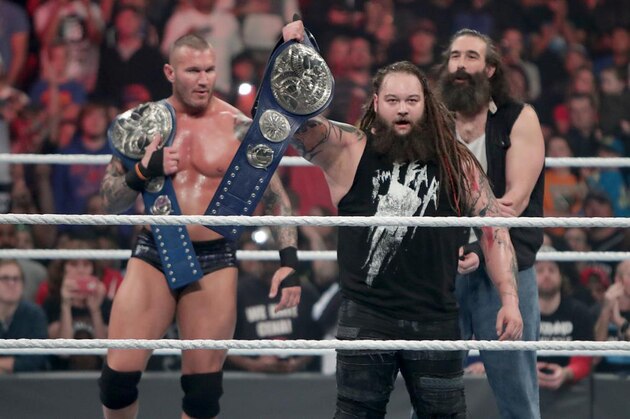 Randy Orton and Bray Wyatt as tag team champions.