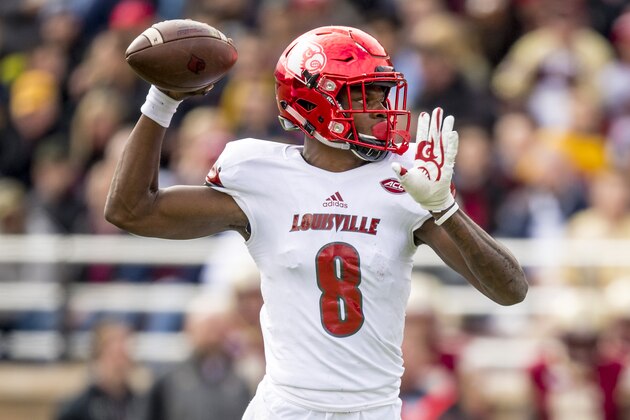 CHESTNUT HILL, MA - NOVEMBER 05: Lamar Jackson