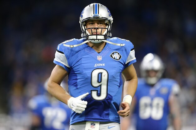 DETROIT, MI - DECEMBER 11:  Quarterback Matthew Stafford #9 of the Detroit Lions during fourth quarter against the Chicago Bears at Ford Field on December 11, 2016 in Detroit, Michigan. (Photo by Rey Del Rio/Getty Images)