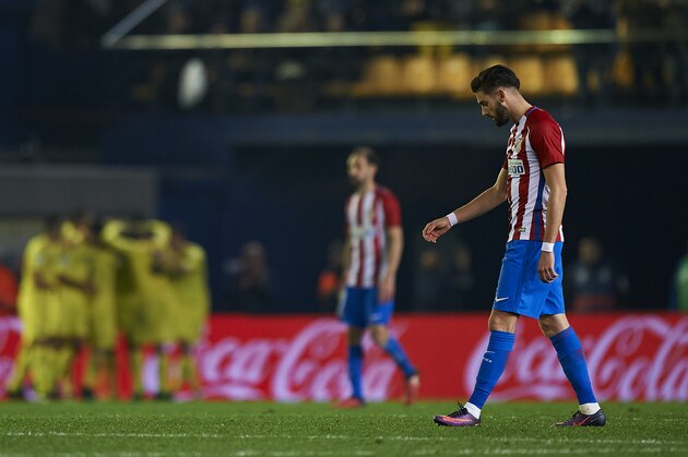 VILLARREAL, SPAIN - DECEMBER 12:  Yannick Carrasco of Atletico de Madrid reacts after the third goal of Villarreal CF during the La Liga match between Villarreal CF and Atletico de Madrid at El Madrigal on December 12, 2016 in Villarreal, Spain.  (Photo by Fotopress/Getty Images)