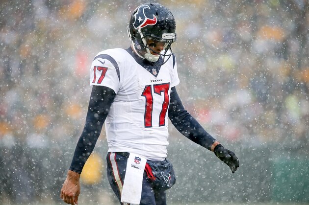 GREEN BAY, WI - DECEMBER 04:  Brock Osweiler #17 of the Houston Texans walks off the field in the first quarter against the Green Bay Packers at Lambeau Field on December 4, 2016 in Green Bay, Wisconsin. (Photo by Dylan Buell/Getty Images)