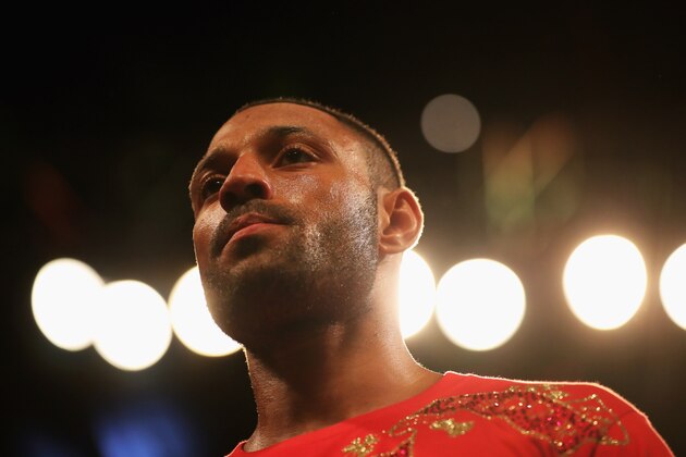 LONDON, ENGLAND - SEPTEMBER 10:  Kell Brook looks on from the ring ahead of the World Middleweight Title contest against Gennady Golovkin at The O2 Arena on September 10, 2016 in London, England.  (Photo by Richard Heathcote/Getty Images)