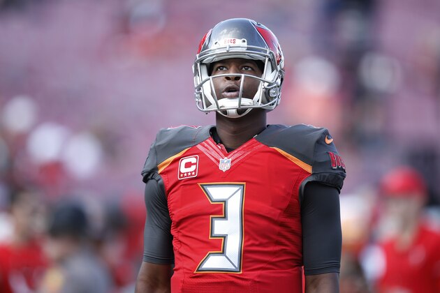TAMPA, FL - NOVEMBER 27: Jameis Winston #3 of the Tampa Bay Buccaneers looks on against the Seattle Seahawks during the game at Raymond James Stadium on November 27, 2016 in Tampa, Florida. The Buccaneers defeated the Seahawks 14-5. (Photo by Joe Robbins/Getty Images)