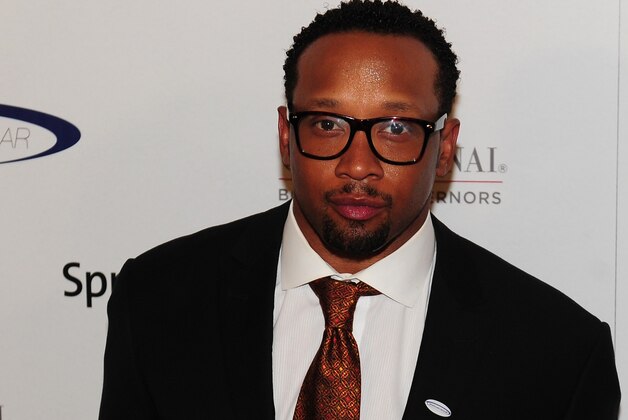 Former Atlanta Falcons player Jamal Anderson poses on arrival for the 27th annual Sports Spectacular in Los Angeles on May 20, 2012 in California. The event was established in 1986 in response to the promise of genetic research leading to the understanding of numerous genetic diseases found in children and adults, and since then raising more than 21 million USD to benefit the life-saving work of the Ceders-Sinai Medical Genetics Institute. AFP PHOTO/Frederic J. BROWN        (Photo credit should read FREDERIC J. BROWN/AFP/GettyImages)