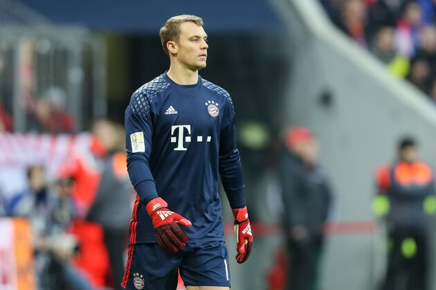 MUNICH, GERMANY - DECEMBER 10: goalkeeper Manuel Neuer of Muenchen looks on during the Bundesliga match between Bayern Muenchen and VfL Wolfsburg at Allianz Arena on December 10, 2016 in Munich, Germany. (Photo by TF-Images/Getty Images)