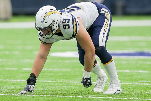 HOUSTON, TX - NOVEMBER 27:  Joey Bosa #99 of the San Diego Chargers during game action against the Houston Texans at NRG Stadium on November 27, 2016 in Houston, Texas.  (Photo by Bob Levey/Getty Images)