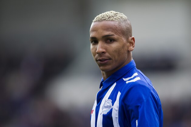 EIBAR, SPAIN - DECEMBER 11:  Deyverson Brum of Deportivo Alaves reacts during the La Liga match between SD Eibar and Deportivo Alaves at Ipurua Municipal Stadium on December 11, 2016 in Eibar, Spain.  (Photo by Juan Manuel Serrano Arce/Getty Images)