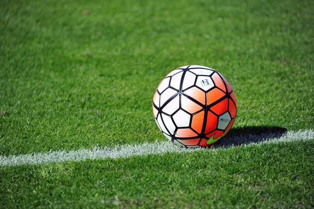 NASHVILLE, TENNESSEE - MARCH 06:  A soccer ball rests on the field during an international friendly match of the SheBelieves Cup between the USA and France at Nissan Stadium on March 6, 2016 in Nashville, Tennessee.  (Photo by Frederick Breedon/Getty Images)