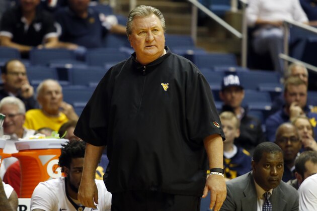 MORGANTOWN, WV - NOVEMBER 14:  Head coach Bob Huggins of the West Virginia Mountaineers in action against the Mississippi Valley State Delta Devils at the WVU Coliseum on November 14, 2016 in Morgantown, West Virginia.  (Photo by Justin K. Aller/Getty Images)