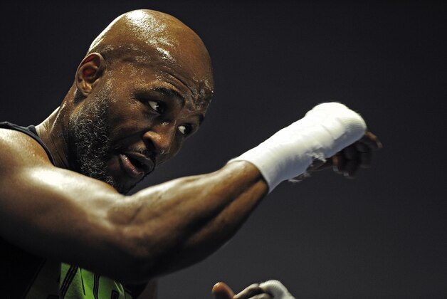 PHILADELPHIA, PA - DECEMBER 05: Bernard Hopkins shadow boxes during a media workout at the Joe Hand Boxing Gym on December 5, 2016 in Philadelphia, Pennsylvania. Light heavyweight Bernard Hopkins, 51-years-old, will fight Joe Smith, Jr. in a December 17 headline farewell bout billed 'The Final One,' in Inglewood, California. (Photo by Corey Perrine/Getty Images)