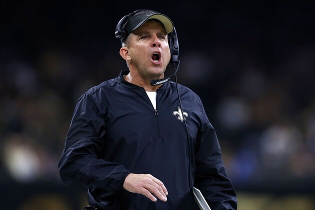 NEW ORLEANS, LA - DECEMBER 04:  Head coach Sean Payton of the New Orleans Saints reacts during a game against the Detroit Lions at the Mercedes-Benz Superdome on December 4, 2016 in New Orleans, Louisiana.  (Photo by Jonathan Bachman/Getty Images)