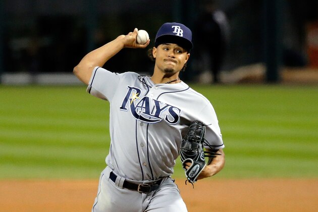 CHICAGO, IL - SEPTEMBER 29:  Chris Archer #22 of the Tampa Bay Rays pitches against the Chicago White Sox during the first inning at U.S. Cellular Field on September 29, 2016 in Chicago, Illinois.  (Photo by Jon Durr/Getty Images)