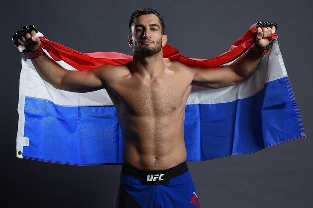 BELFAST, NORTHERN IRELAND - NOVEMBER 19:  Gegard Mousasi of Iran poses for a portrait backstage after his victory over Uriah Hall during the UFC Fight Night at the SSE Arena on November 19, 2016 in Belfast, Northern Ireland. (Photo by Mike Roach/Zuffa LLC/Zuffa LLC via Getty Images)