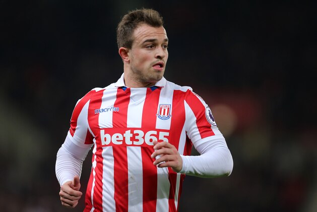 STOKE ON TRENT, ENGLAND - DECEMBER 14: Xherdan Shaqiri of Stoke City during the Premier League match between Stoke City and Southampton at Bet365 Stadium on December 14, 2016 in Stoke on Trent, England. (Photo by James Baylis - AMA/Getty Images)
