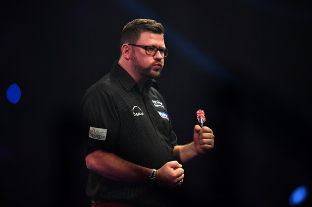 LONDON, ENGLAND - DECEMBER 21:  James Wade of England celebrates during his first round match against Ronny Huybrechts of Belgium on day seven of the 2017 William Hill PDC World Darts Championships at Alexandra Palace on December 21, 2016 in London, England. (Photo by Dan Mullan/Getty Images)