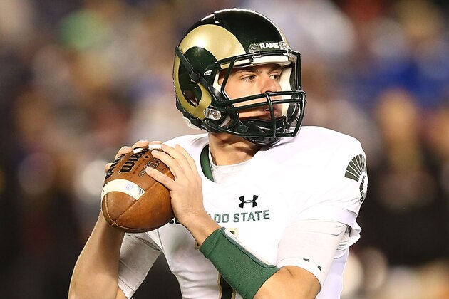 SAN DIEGO, CA - NOVEMBER 26: Quarterback Nick Stevens