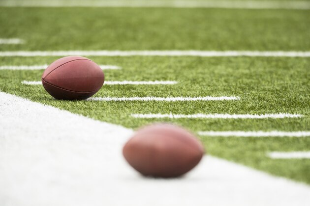 ORCHARD PARK, NY - NOVEMBER 27:  American footballs rest on the sideline before the game between the Buffalo Bills and the Jacksonville Jaguars on November 27, 2016 at New Era Field in Orchard Park, New York. Buffalo defeats Jacksonville 28-21.  (Photo by Brett Carlsen/Getty Images) *** Local Caption ***