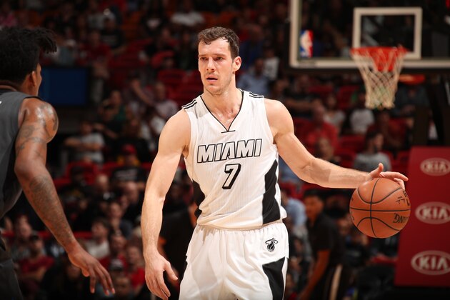 MIAMI, FL - DECEMBER 20:  Goran Dragic #7 of the Miami Heat handles the ball against the Orlando Magic on December 20, 2016 at American Airlines Arena in Miami, Florida. NOTE TO USER: User expressly acknowledges and agrees that, by downloading and or using this Photograph, user is consenting to the terms and conditions of the Getty Images License Agreement. Mandatory Copyright Notice: Copyright 2016 NBAE (Photo by Issac Baldizon/NBAE via Getty Images)