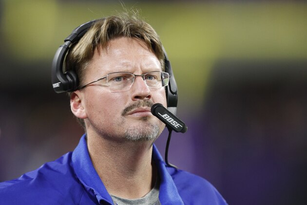 MINNEAPOLIS, MN - OCTOBER 03: Head coach Ben McAdoo of the New York Giants looks on during the game against the Minnesota Vikings at U.S. Bank Stadium on October 3, 2016 in Minneapolis, Minnesota. The Vikings defeated the Giants 24-10. (Photo by Joe Robbins/Getty Images)