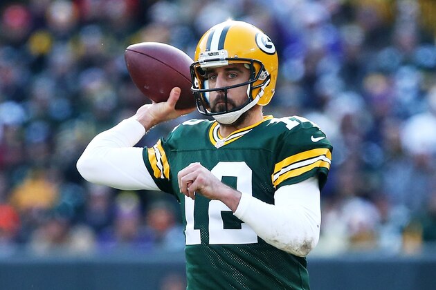 GREEN BAY, WI - DECEMBER 24:  Aaron Rodgers #12 of the Green Bay Packers throws a pass in the second quarter against the Minnesota Vikings at Lambeau Field on December 24, 2016 in Green Bay, Wisconsin. (Photo by Dylan Buell/Getty Images)
