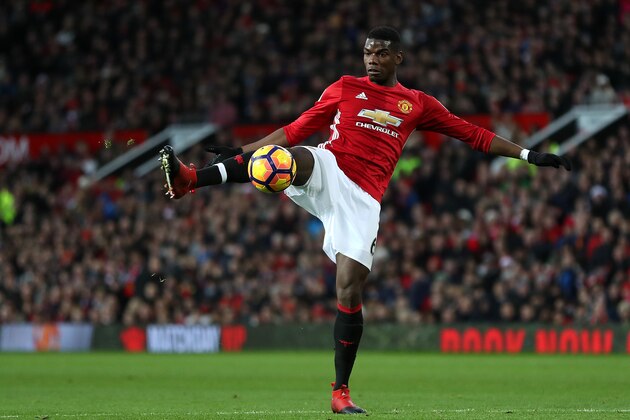 MANCHESTER, ENGLAND - DECEMBER 26: Paul Pogba of Manchester United during the Premier League match between Manchester United and Sunderland at Old Trafford on December 26, 2016 in Manchester, England. (Photo by James Baylis - AMA/Getty Images)