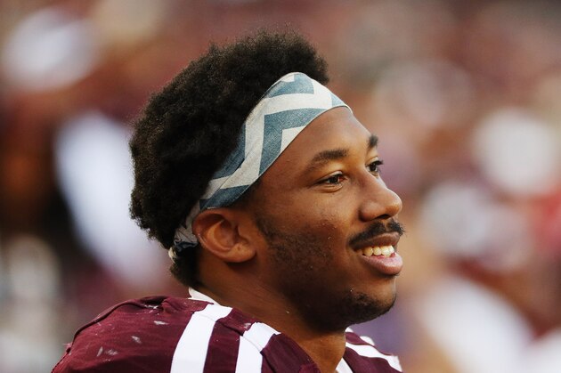 COLLEGE STATION, TX - OCTOBER 08:  Myles Garrett #15 of the Texas A&M Aggies waits near the bench in the second half of their game against the Tennessee Volunteers at Kyle Field on October 8, 2016 in College Station, Texas.  (Photo by Scott Halleran/Getty Images)
